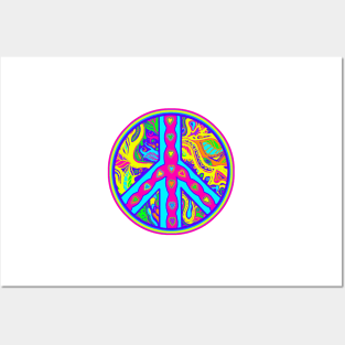 Circle of Peace Tangle with Colours Var 5 Posters and Art